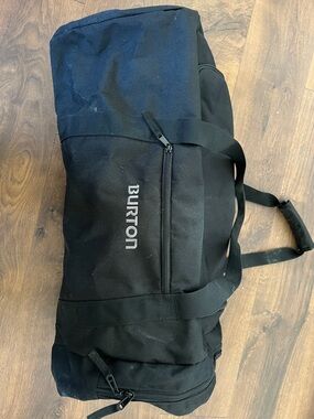 Burton Black Duffel Bag with Zip Pocket